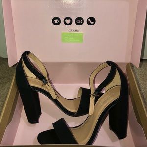 black high heels